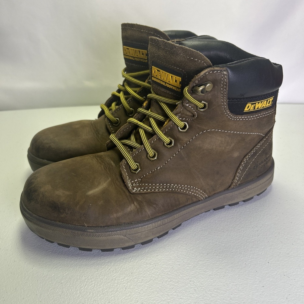 DEWALT Plasma 6" Steel Toe Work Boots Men's Size 8 M Brown Leather DXWP10007M
